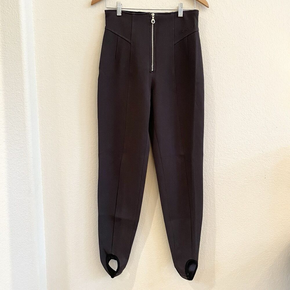 Vintage Nordica Technical Women’s Stirrup Winter‎ Pants Italy size 44/ 10 Black